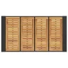 Fekete polyrattan kerti bárasztal akácfa lappal 145x80x110 cm