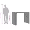 Fekete polyrattan kerti bárasztal akácfa lappal 145x80x110 cm