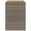 Szürke polyrattan kerti bárasztal akácfa lappal 145x80x110 cm
