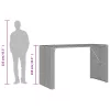Fekete polyrattan kerti bárasztal akácfa lappal 185x80x110 cm