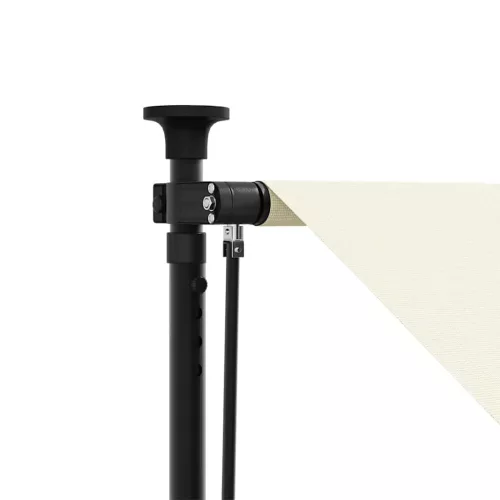 Krémszínű szövet és acél feltekerhető napellenző 200 x 115 cm