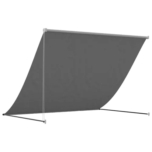 Antracit szövet és acél feltekerhető napellenző 250 x 150 cm