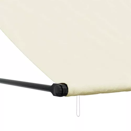 Krémszínű szövet és acél feltekerhető napellenző 250 x 150 cm