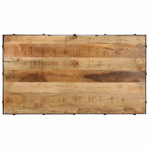 Tömör mangófa kerekes dohányzóasztal 100 x 55 x 26 cm