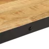 Tömör mangófa kerekes dohányzóasztal 100 x 55 x 26 cm
