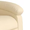 Krémszínű szövet dönthető masszázsfotel