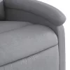 Világosszürke szövet dönthető fotel