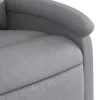 Világosszürke szövet dönthető masszázsfotel