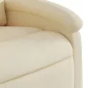 Krémszínű szövet dönthető masszázsfotel