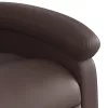 Barna műbőr dönthető masszázsfotel