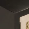 Fekete tömör mangófa és vas TV-szekrény 110 x 30 x 40 cm