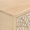 Tömör mangófa és vas tálalóasztal 90 x 30 x 76 cm
