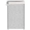 Fehér polyrattan szennyeskosár 2 rekesszel 53x33x57 cm