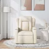 Krémszínű szövet dönthető masszázsfotel