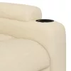 Krémszínű szövet dönthető masszázsfotel