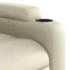 Krémszínű műbőr dönthető masszázsfotel