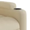 Krémszínű szövet dönthető masszázsfotel