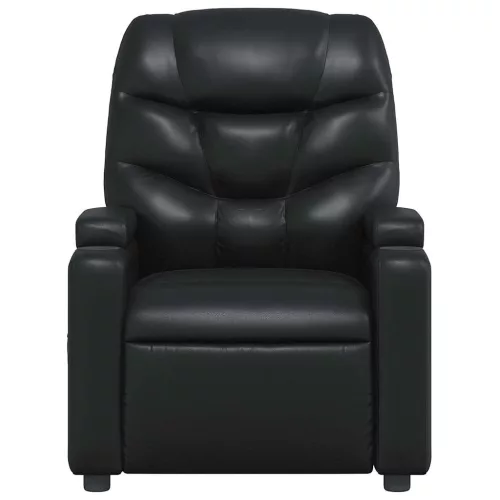 Fekete műbőr relaxfotel