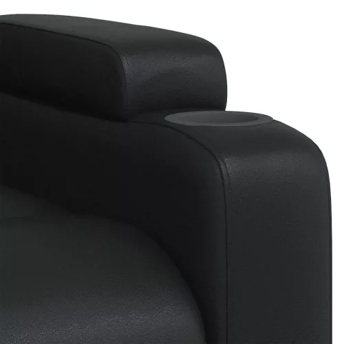 Fekete műbőr relaxfotel