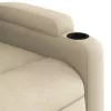 Krémszínű szövet dönthető masszázsfotel