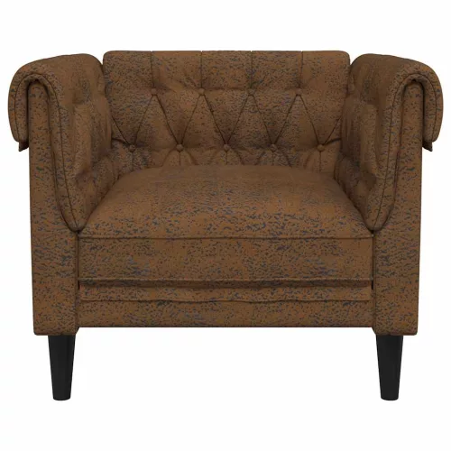 Barna szövet Chesterfield kanapé