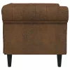Barna szövet Chesterfield kanapé