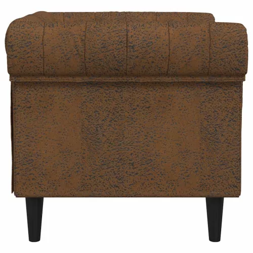 Barna szövet Chesterfield kanapé
