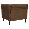 Barna szövet Chesterfield kanapé