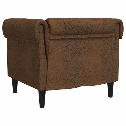 Barna szövet Chesterfield kanapé
