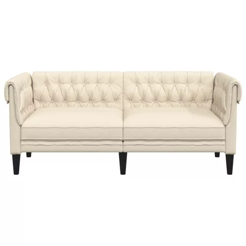 2 személyes vászon Chesterfield kanapé