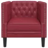 Bordó műbőr Chesterfield kanapéfotel