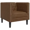 Barna művelúr Chesterfield kanapéfotel