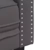 2 személyes szürke műbőr Chesterfield kanapé