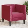 Bordó bársony Chesterfield kanapéfotel
