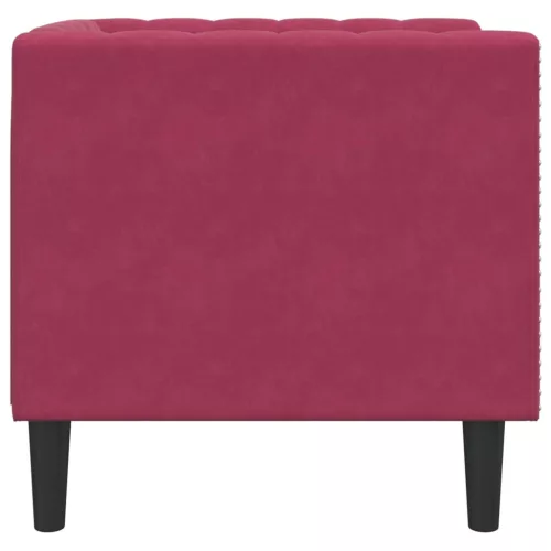 Bordó bársony Chesterfield kanapéfotel