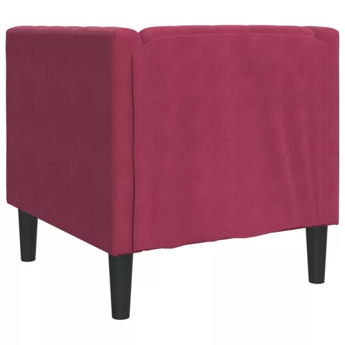 Bordó bársony Chesterfield kanapéfotel