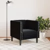 Fekete bársony Chesterfield kanapéfotel
