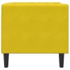 Sárga bársony Chesterfield kanapéfotel