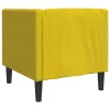 Sárga bársony Chesterfield kanapéfotel