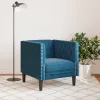 Kék bársony Chesterfield kanapéfotel