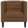 Barna művelúr Chesterfield kanapéfotel