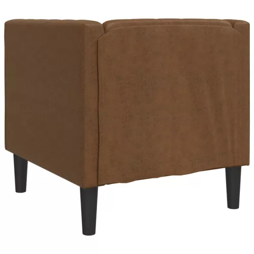 Barna művelúr Chesterfield kanapéfotel