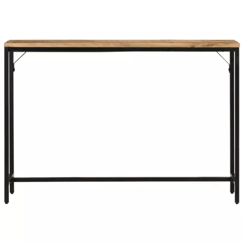 Tömör nyers mangófa és vas tálalóasztal 110 x 30 x 75 cm