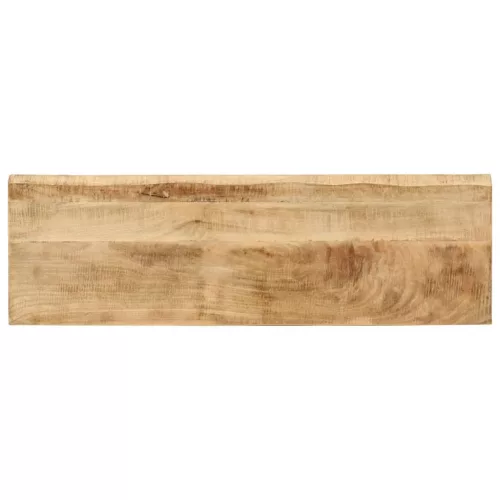 Tömör mangófa konzolasztal természetes éllel 105 x 33 x 76 cm