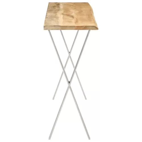Tömör mangófa konzolasztal természetes éllel 105 x 33 x 76 cm