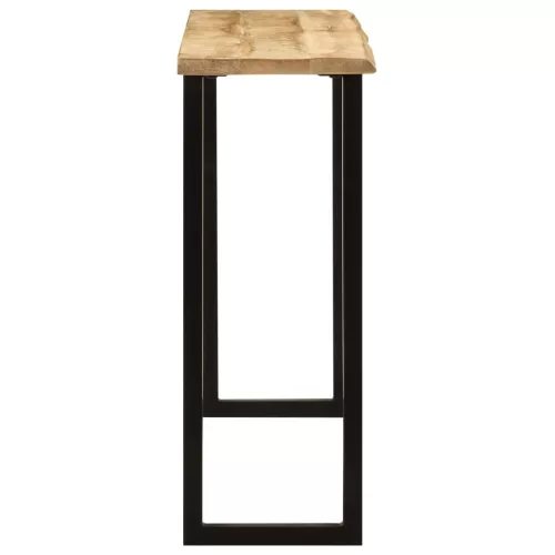 Tömör mangófa konzolasztal természetes éllel 105 x 33 x 76 cm