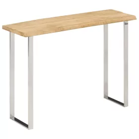   Tömör mangófa konzolasztal természetes éllel 105 x 33 x 76 cm