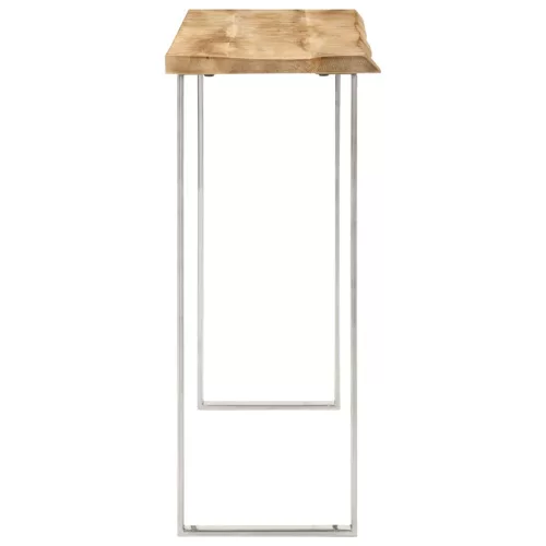 Tömör mangófa konzolasztal természetes éllel 105 x 33 x 76 cm