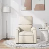 Krémszínű szövet dönthető masszázsfotel