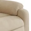 Krémszínű mikroszálas szövet dönthető fotel